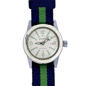 Wolbrook Douglas Skin Diver Vintage 1970's Watch Stainless Steel on Nato 32mm